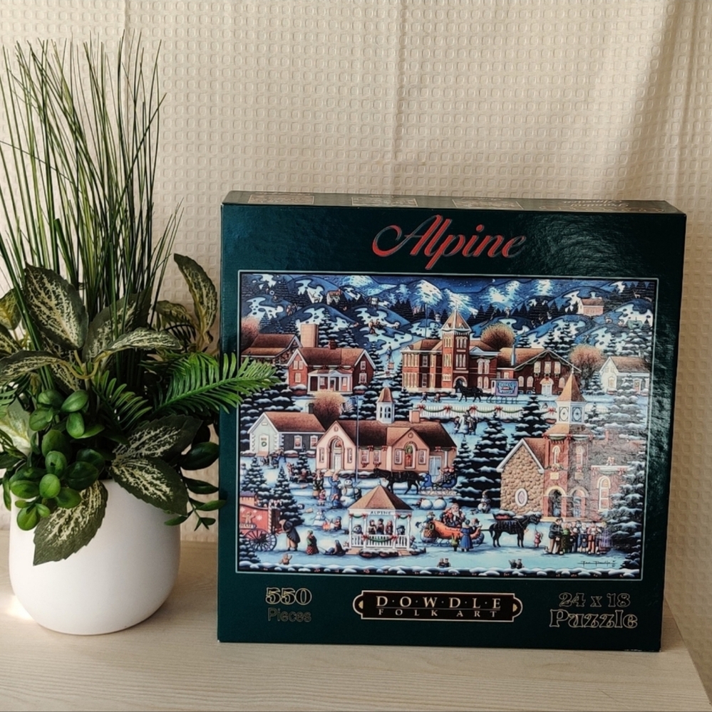 New, Alpine Christmas 550-Piece Jigsaw Puzzle from Dowdle Folk Art